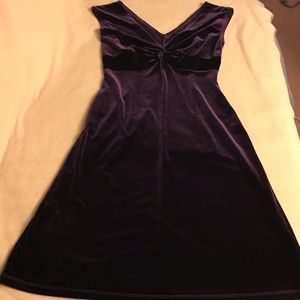 New York & CO. Velvet Feel Deep Plum Dress Sz. S